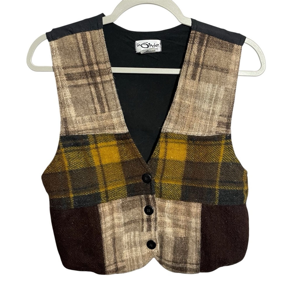 In Style Vintage wool blend button vest